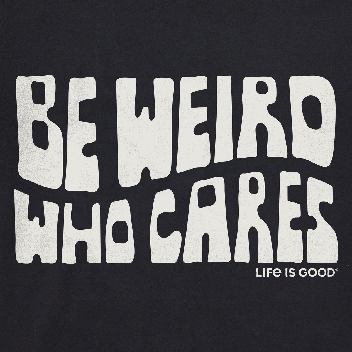 Women's Be Weird Who Cares Stack Short Sleeve Crusher Boxy product image 2