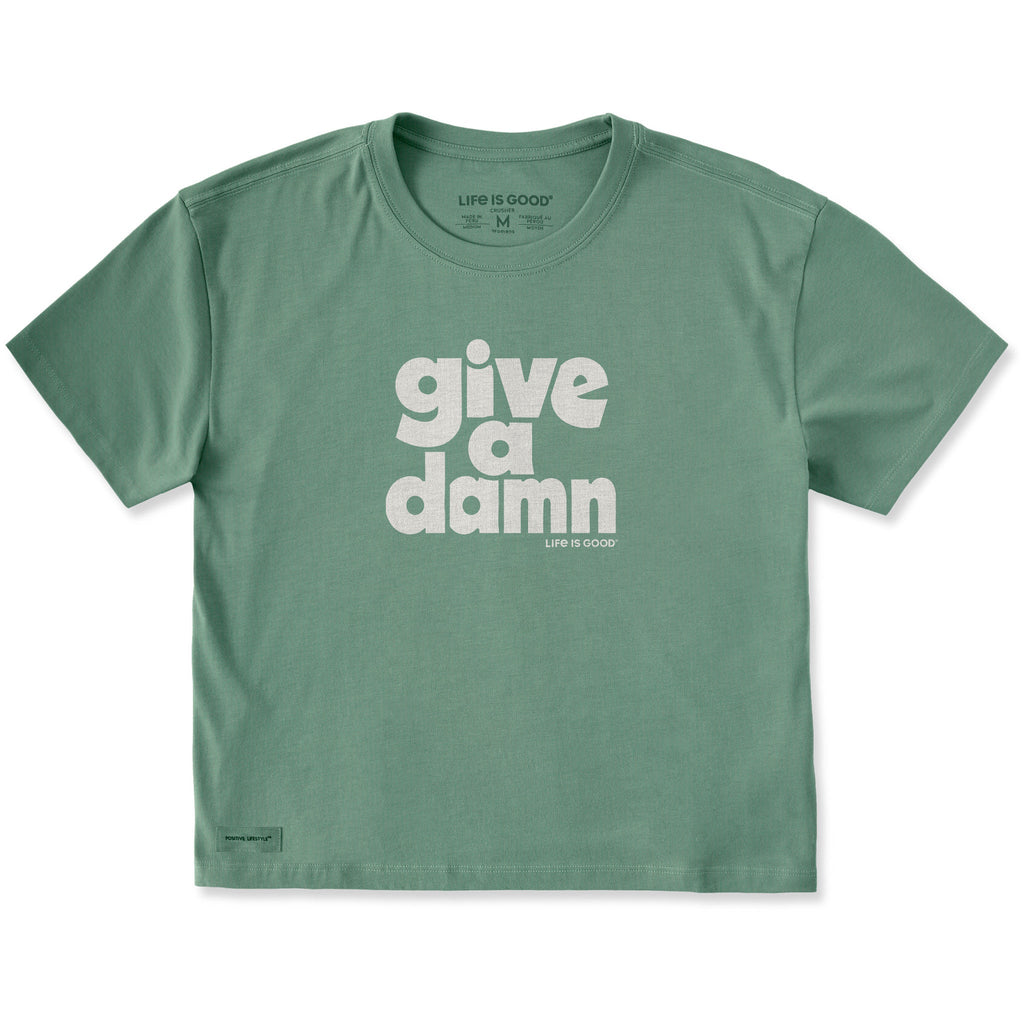 Women's Give a Damn Stack Short Sleeve Crusher Boxy Tee product image 1