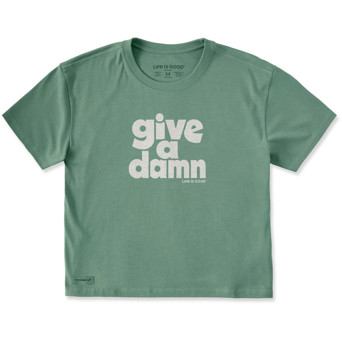 Women's Give a Damn Stack Short Sleeve Crusher Boxy Tee product image 1