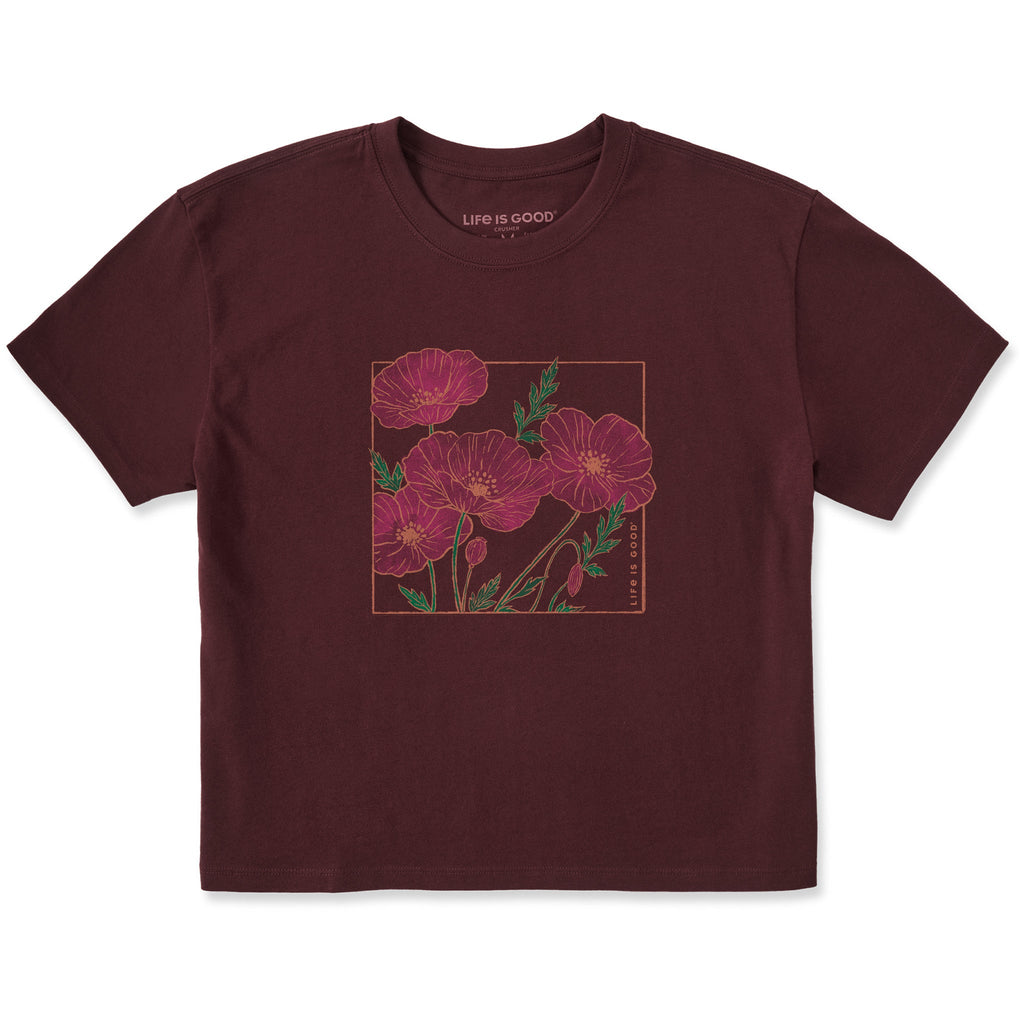 Women's Poppies Square Short Sleeve Crusher Boxy Tee product image 3