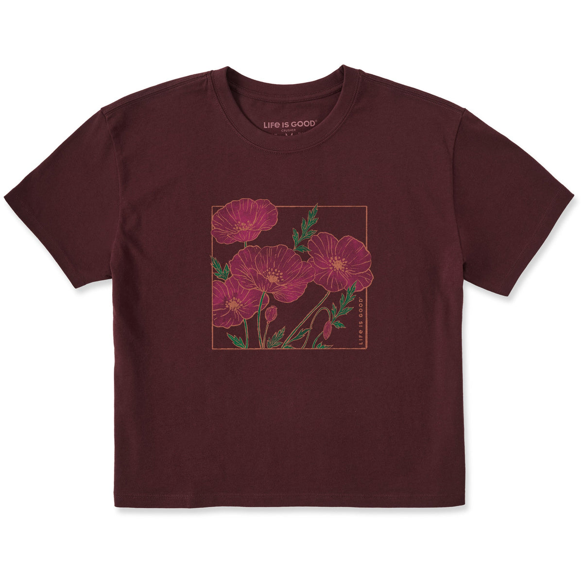 Women's Poppies Square Short Sleeve Crusher Boxy Tee product image 3