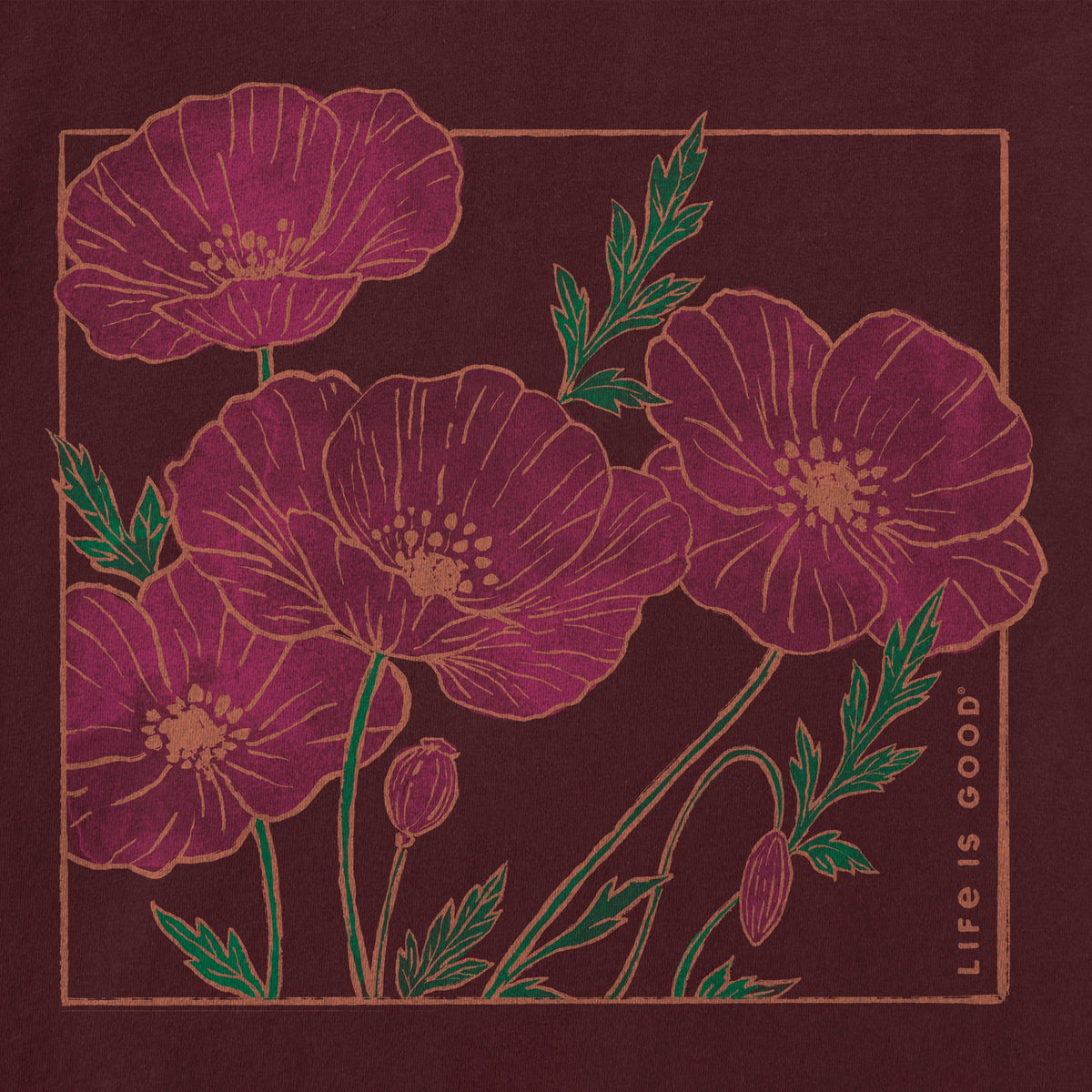 Women's Poppies Square Short Sleeve Crusher Boxy Tee product image 4