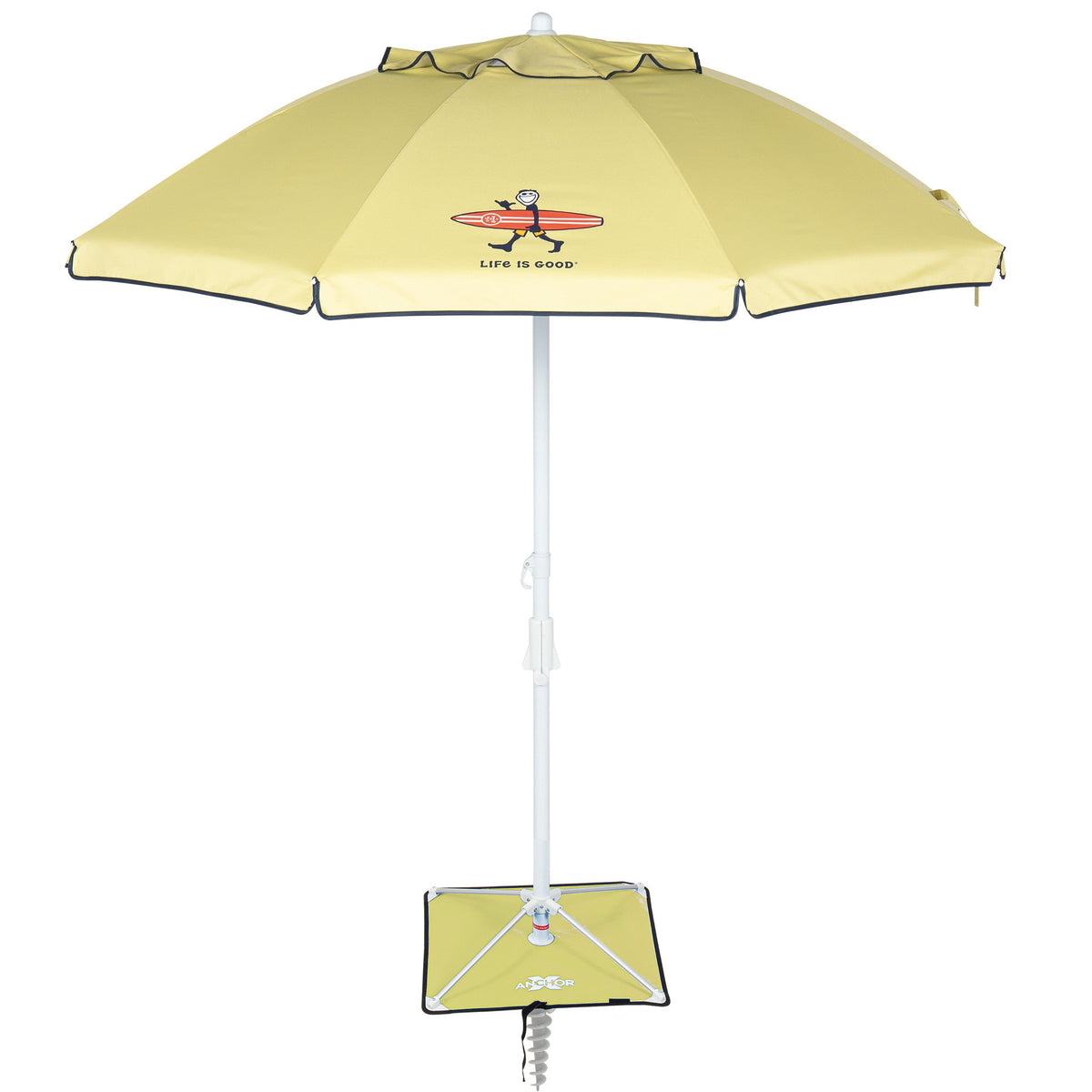 Jake Surfboard Beach Umbrella with Anchor